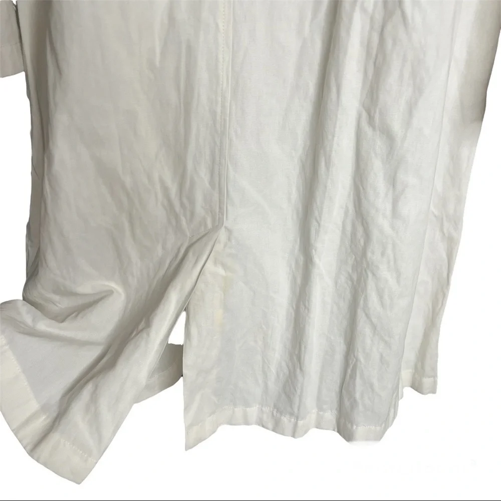 Eileen fisher NWT Organic Cotton Steel Standard Collar rumpled coat Size XXS